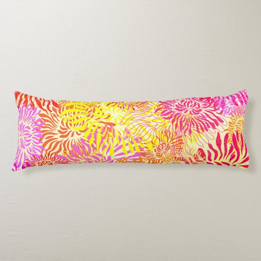 Helderkleurige lentbloemen lichaamskussen (Voorkant)