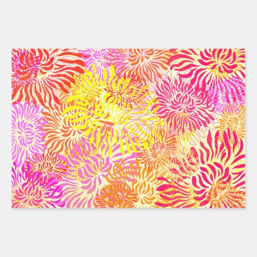 Helderkleurige lentestempel inpakpapier vel (Voorkant 3)