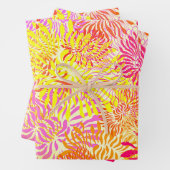 Helderkleurige lentestempel inpakpapier vel (In situ)