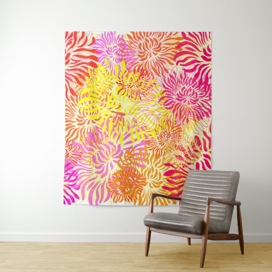 Helderkleurige lentventilator wandkleed (In situ)