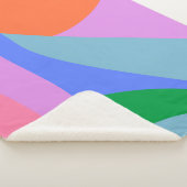 Helderkleurige, levendige, afspeelbare Abstracte v Sherpa Deken (3/4)