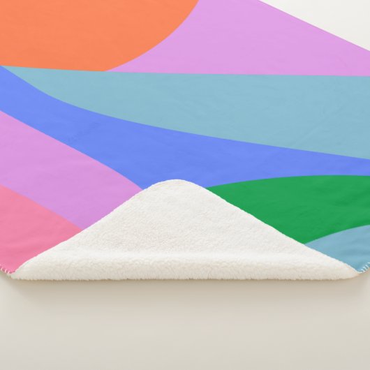 Helderkleurige, levendige, afspeelbare Abstracte v Sherpa Deken (3/4)
