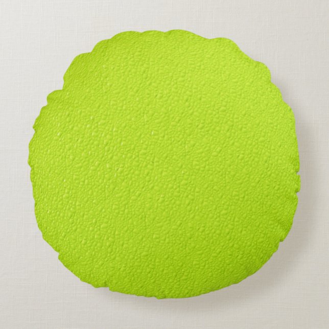 Helderkleurige Lime Green Neon Trendy kleuren Rond Kussen (Voorkant)