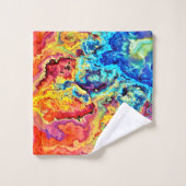 Helderkleurige marmer bad handdoek (Wasdoekje)