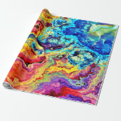 Helderkleurige marmer cadeaupapier (Uitgerold)