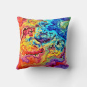 Helderkleurige marmer kussen (Achterkant)