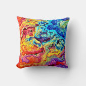 Helderkleurige marmer kussen (Voorkant)