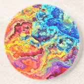 Helderkleurige marmer zandsteen onderzetter (Voorkant)