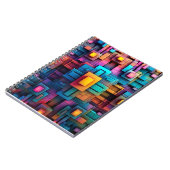 Helderkleurige minimalistische geometrische vormen notitieboek (Linkerzijde)