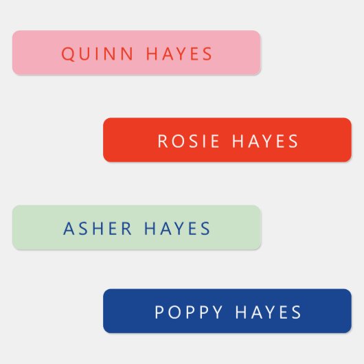 Helderkleurige naamlabels labels (Groep)