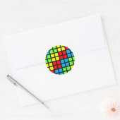 Helderkleurige optische illusiestickers ronde sticker (Envelop)