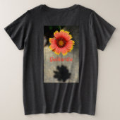 Helderkleurige Oranje Gaillardia Sunflower Grote Maat T-shirt (Design achterkant)