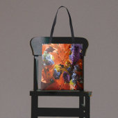 Helderkleurige Oranje gelilies Abstract Tote Bag