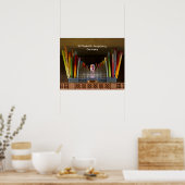 Helderkleurige orgaanbuizen poster (Keuken)