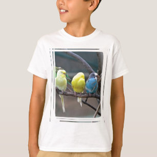 Helderkleurige parakeets Budgies Parrots Birds T-shirt