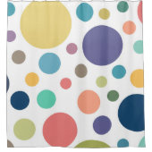 Helderkleurige poka Dots Douchegordijn (Voorkant)