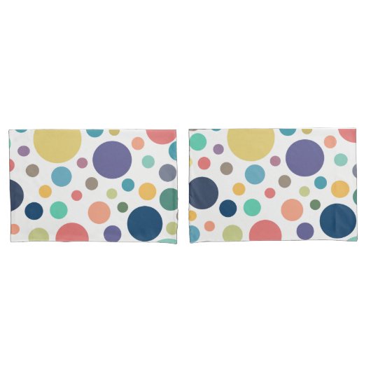 Helderkleurige poka Dots Kussensloop (Voorkant-Set)