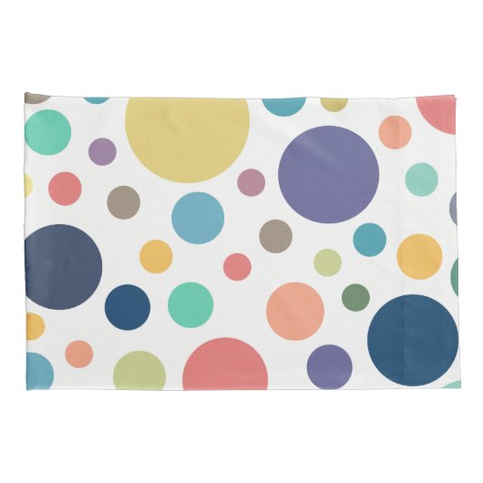 Helderkleurige poka Dots Kussensloop (Achterkant-Rechts)