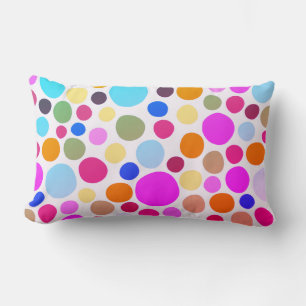 Helderkleurige Polka-stippen Lumbar Pillow Kussen