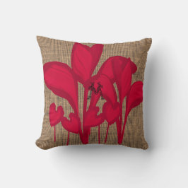 Helderkleurige Pop Banana Foliage Rustic Canvas Kussen