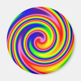 Helderkleurige Rainbow Swirl Bold Colors Magneet