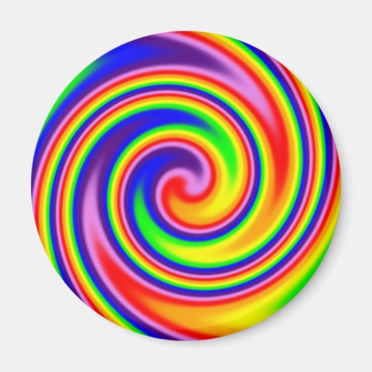 Helderkleurige Rainbow Swirl Bold Colors Magneet (Voorkant)