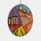 Helderkleurige regenboog Arizona Folk Art Keramisch Ornament (Rechts)