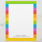 Helderkleurige regenboog op maat briefhoofd (Voorkant)