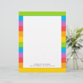 Helderkleurige regenboog op maat briefhoofd (Staand voorkant)