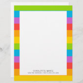Helderkleurige regenboog op maat briefhoofd (Voorkant / Achterkant)