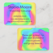 Helderkleurige regenboog visitekaartje (Voorkant / Achterkant)