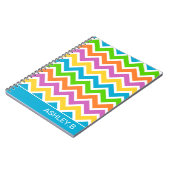 Helderkleurige regenboogChevron gepersonaliseerd Notitieboek (Linkerzijde)