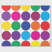 Helderkleurige regenboogcirkels poolpunts cadeaupapier (Vlak)
