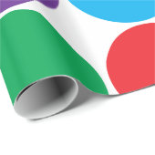 Helderkleurige regenboogcirkels poolpunts cadeaupapier (Rol Hoek)