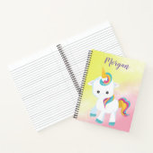 Helderkleurige regenboogkleur voor ogen Unicorn Notitieboek (Binnen)