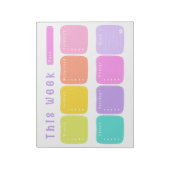 Helderkleurige regenboogplank notitieblok (Linkerzijde)