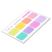 Helderkleurige regenboogplank notitieblok (Schuin)