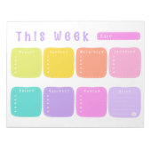 Helderkleurige regenboogplank notitieblok (Voorkant)