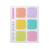 Helderkleurige regenboogplank notitieblok (Linkerzijde)