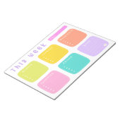 Helderkleurige regenboogplank notitieblok (Schuin)