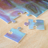 Helderkleurige roze Abstracte kunst Legpuzzel (Zijkant)