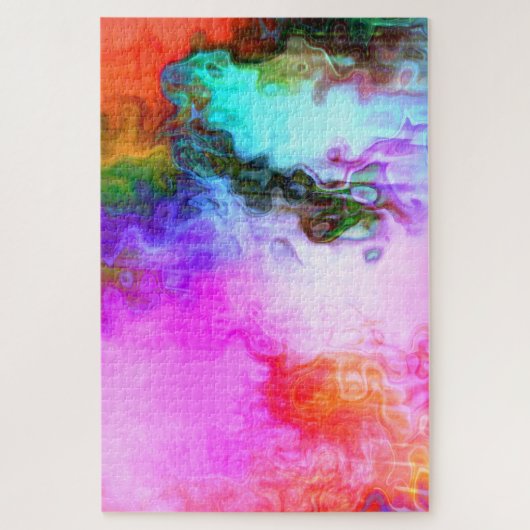 Helderkleurige roze Abstracte kunst Legpuzzel (Verticaal)