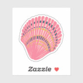 Helderkleurige Seashell-Sticker Sticker (Vel)