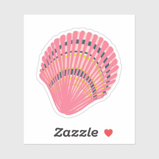 Helderkleurige Seashell-Sticker Sticker (Vel)
