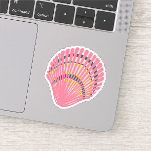 Helderkleurige Seashell-Sticker Sticker