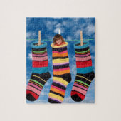 Helderkleurige sokken legpuzzel (Verticaal)