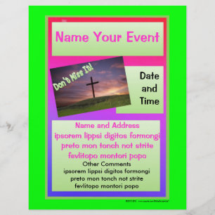 Helderkleurige speciale gebeurtenisbrochure flyer