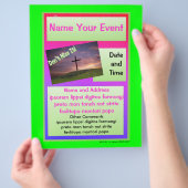 Helderkleurige speciale gebeurtenisbrochure flyer (Hand)