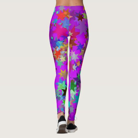 Helderkleurige Star Patterned Leggings (Achterkant)