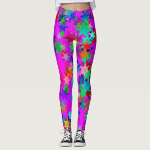 Helderkleurige Star Patterned Leggings